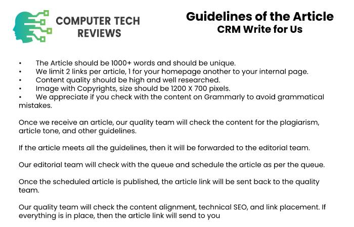 Guidelines of the Article - CRM Write for US