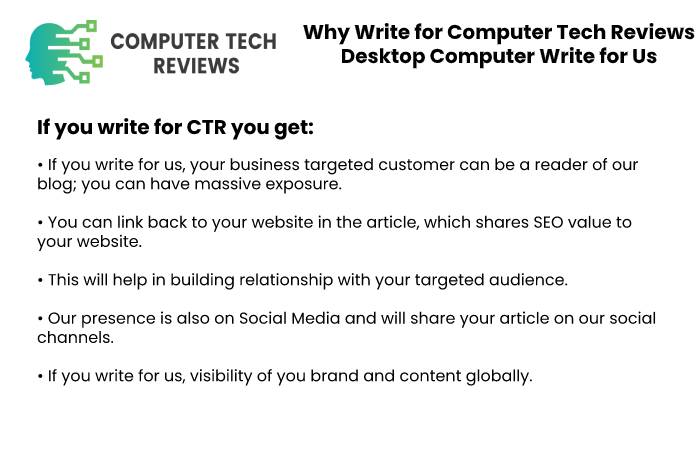 Why Write for CTR Desktop Computer