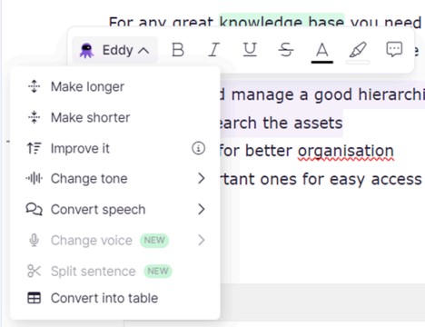 Knowledge Base AI Assistant - Eddy 2