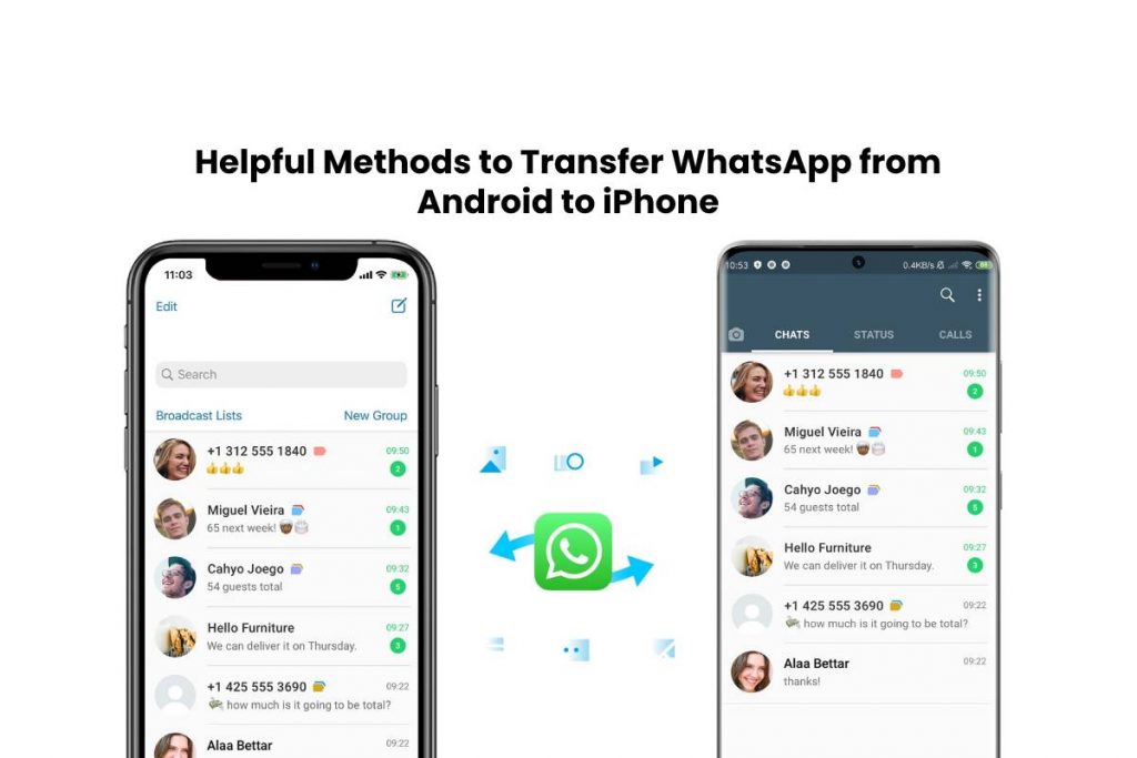 Helpful Methods to Transfer WhatsApp from Android to iPhone