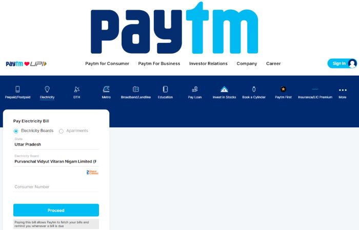 Paytm bill