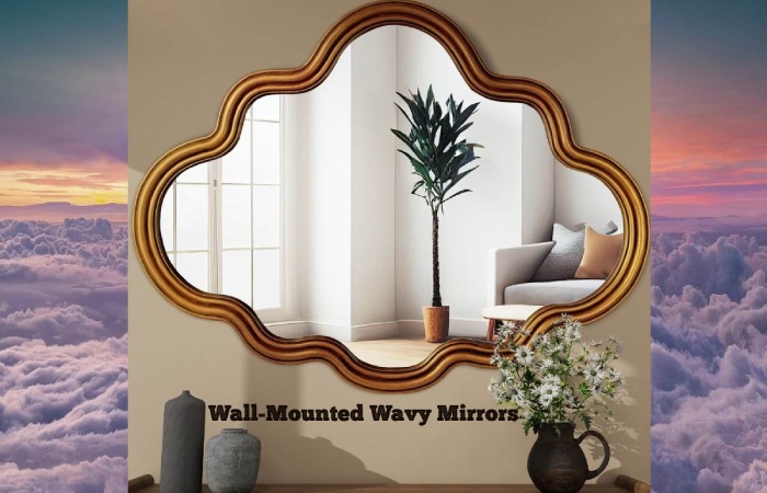 Wall-Mounted Wavy Mirrors