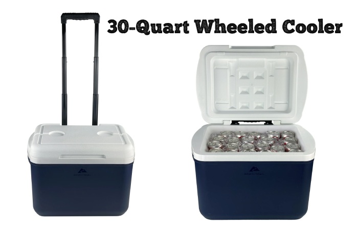 30 quart wheeled cooler