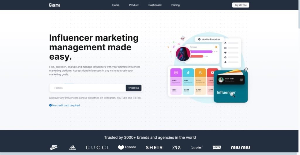 Find Using Gleemo Influencer Search Platform