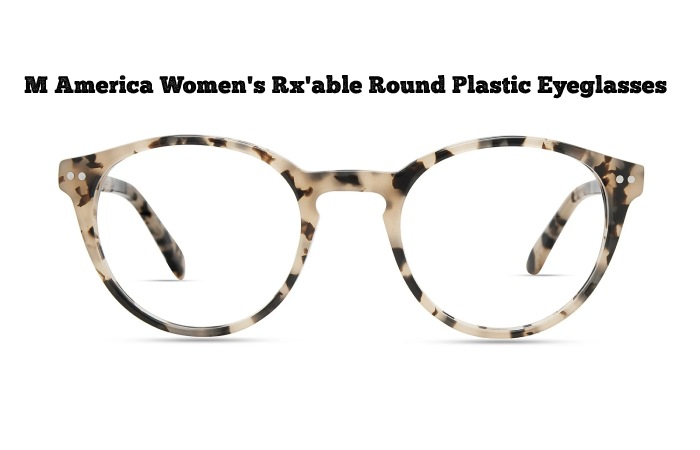 M America Women's Rx'able Round Plastic Eyeglasses